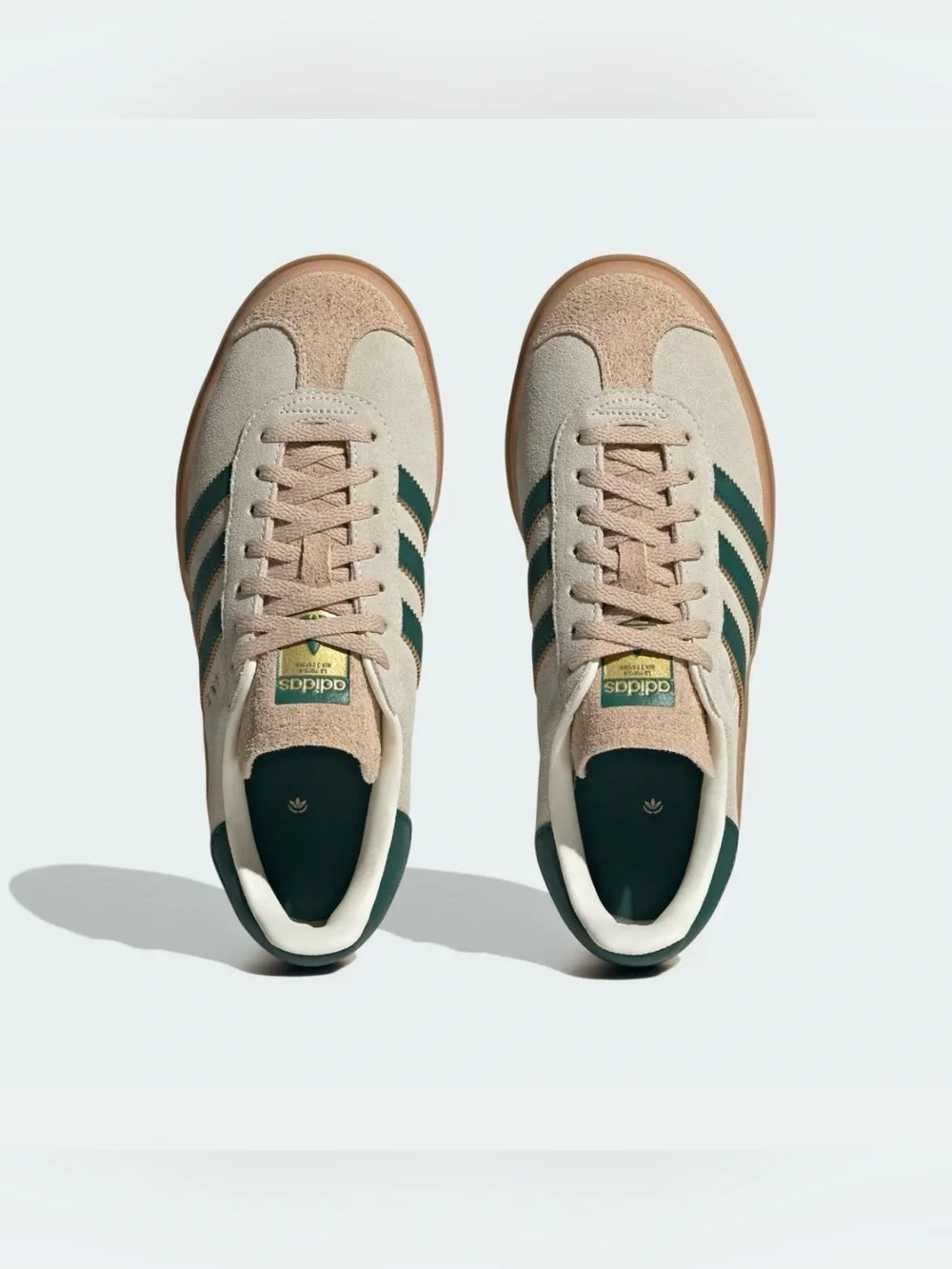 NWT adidas Gazelle Bold ID7056 Cream White Collegiate Green Women’s 9.5